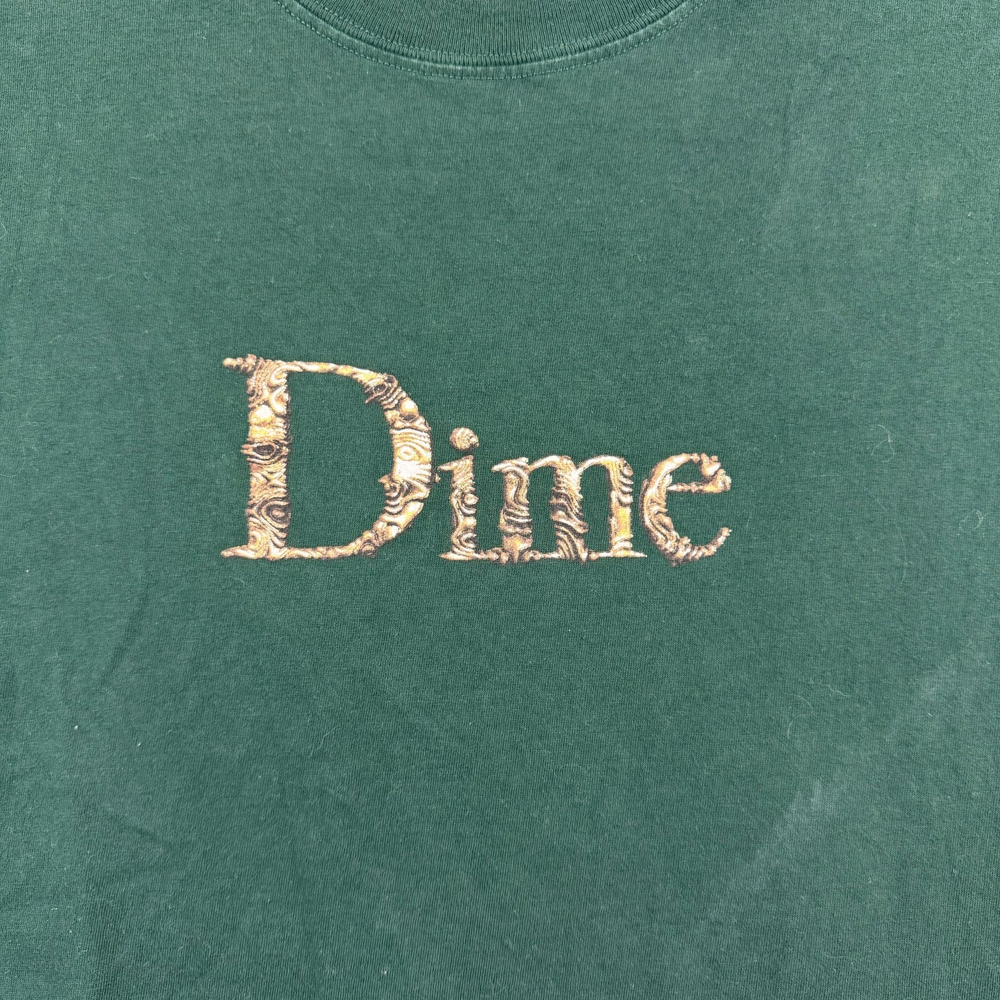Dime Green Center Logo Embroidery Tee