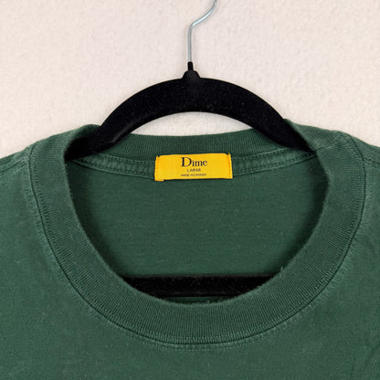 Dime Green Center Logo Embroidery Tee