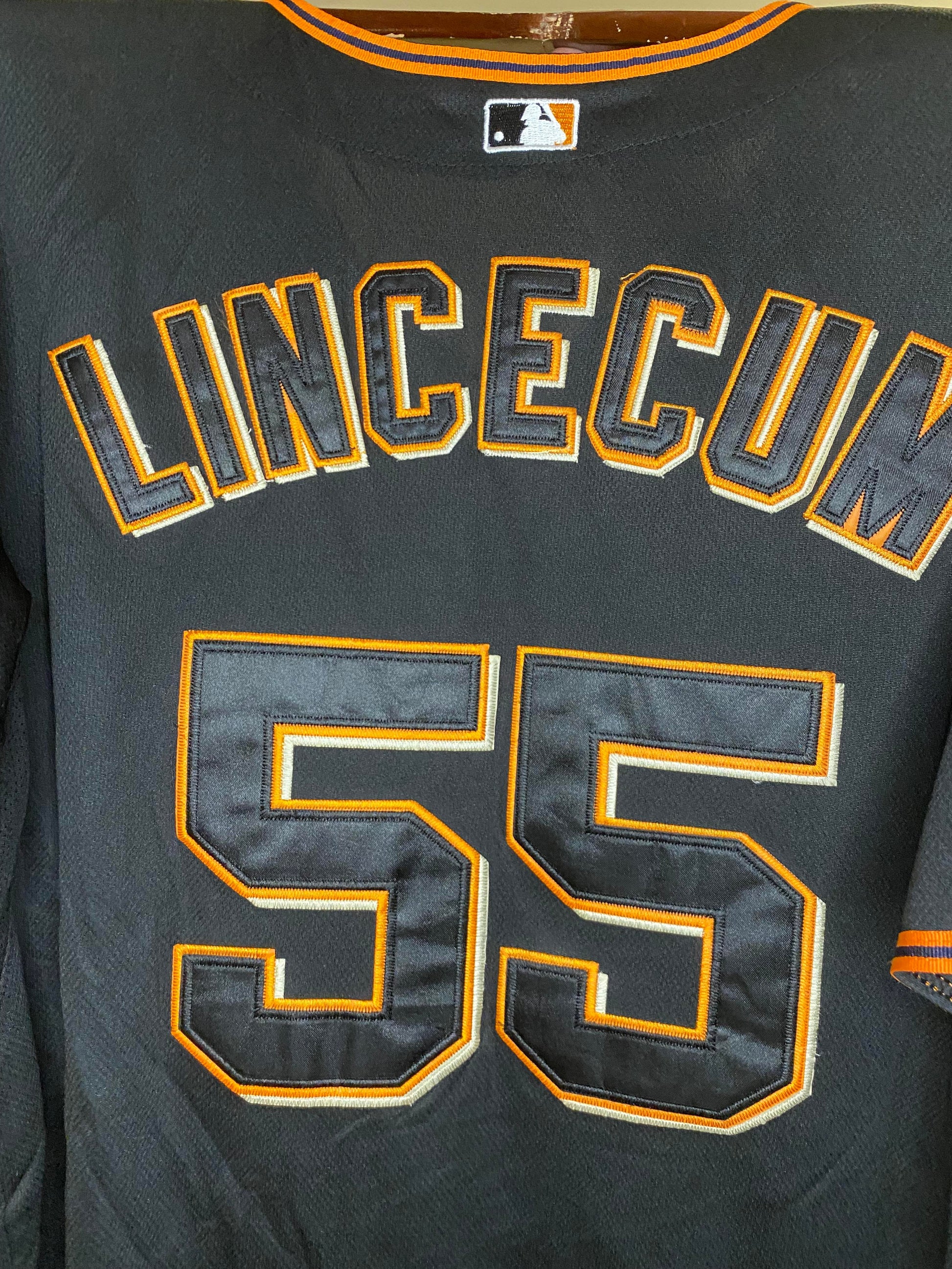 Majestic San Francisco Giants Tim Lincecum Baseball Jersey MLB Black Adult  54