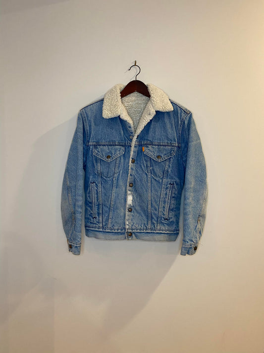 VTG x LEVI'S x Orange Tab x Fleece Sherpa Lined Denim Jacket - XS/S